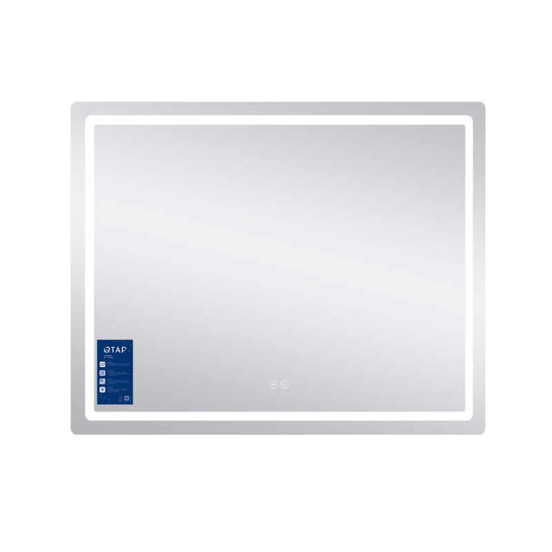 Дзеркало Qtap Mideya (DC-F910) 1000х800 з LED-підсвічуванням Touch, з антизапотіванням, димером QT2078F910W