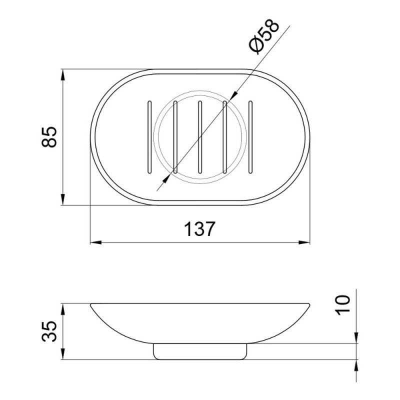 Мильниця Lidz Oreo 0210 (матове скло) LDORE0210CRM32454 Chrome