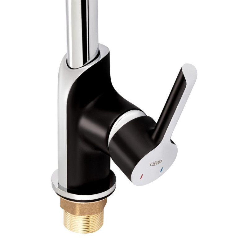 Змішувач для кухні Qtap Grand QTGRABCR007F Chrome/Black
