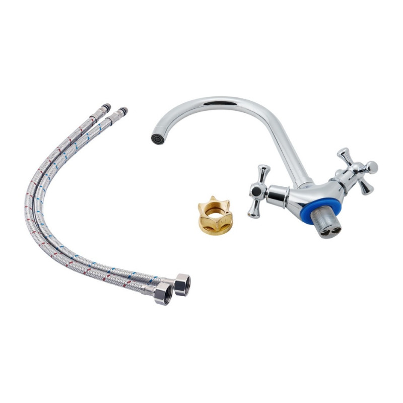 Змішувач для кухні Lidz Lamb 278F двохвентильний LDLAM278FCRM35071 Chrome