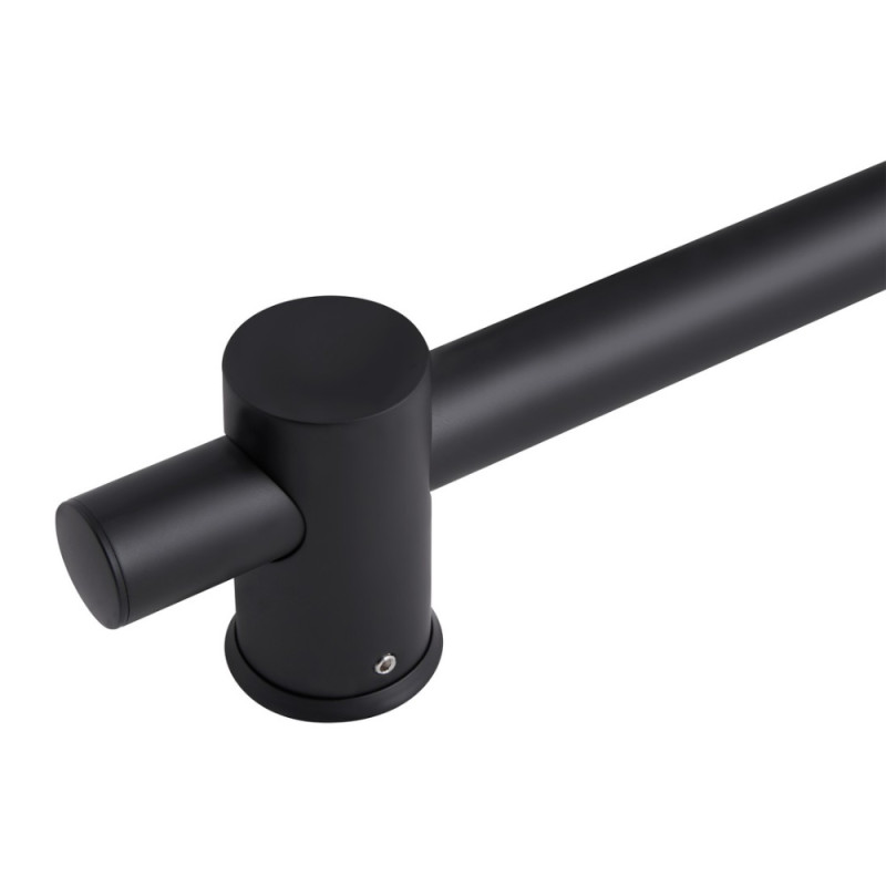 Душова стійка з тримачем універсальна Qtap Lepit 665 мм округла QTLEP82103OB Black Matt
