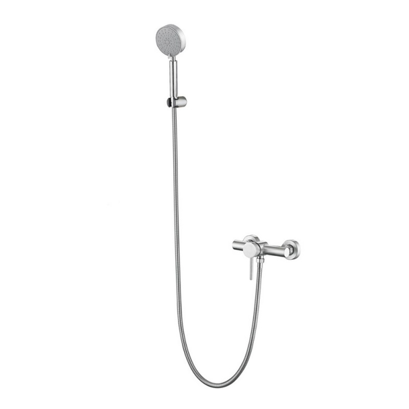 Змішувач для душу Lidz Aria 010 (з душовим гарнітуром) (k35) LDARI010NKS43361 Nickel