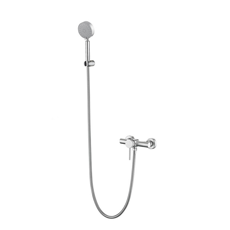 Змішувач для душу Lidz Aria 010 (з душовим гарнітуром) (k35) LDARI010NKS43361 Nickel