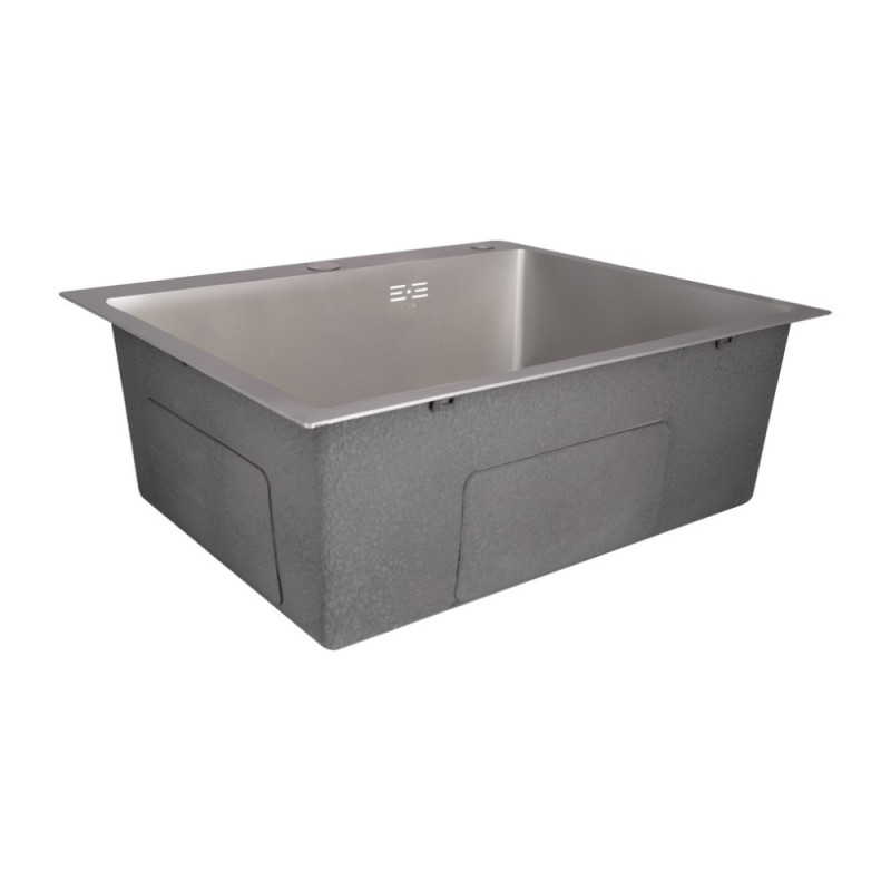Мийка для кухні інтегрована Lidz Handmade H6050G (LDH6050GPVD43622) Brushed Grey PVD 3,0/1,0 мм