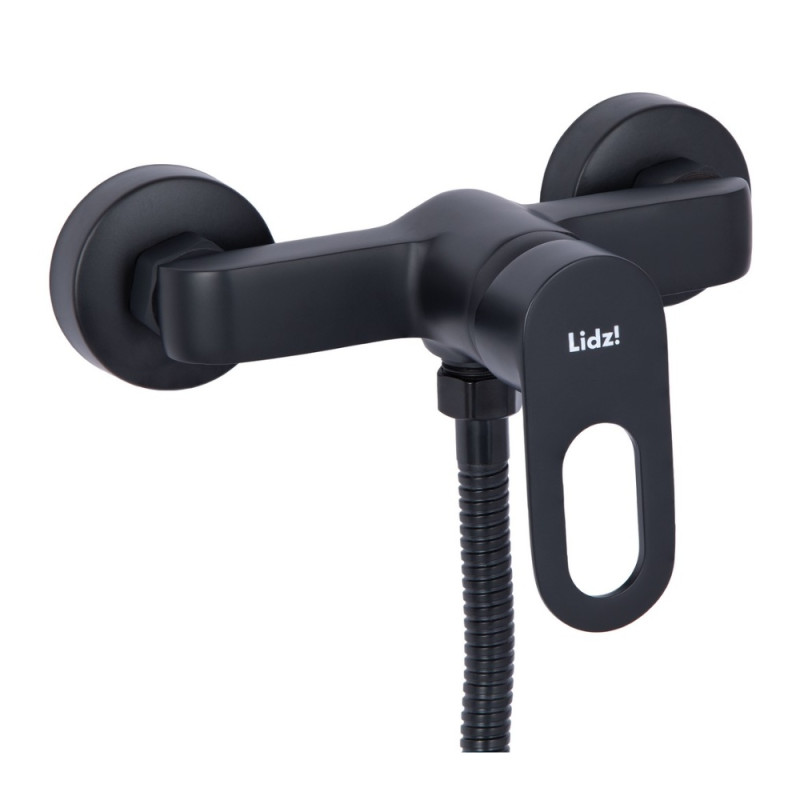 Змішувач для душу Lidz Latwa 010 (з душовим гарнітуром) (k40) LDLAT010BLA45421 Black