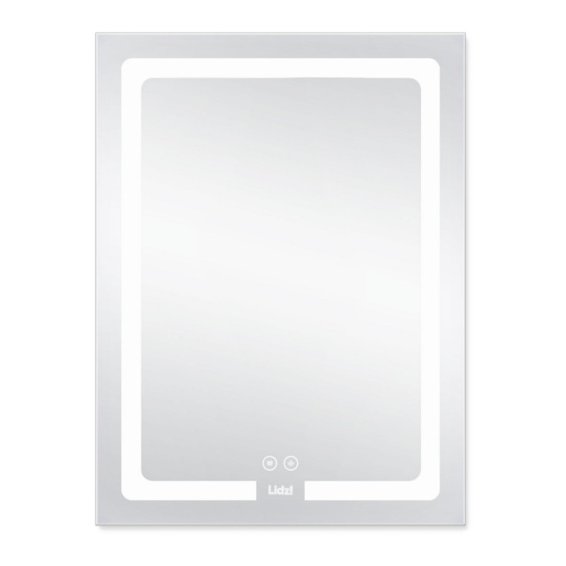 Зеркало Lidz Kubis 600х800 с LED-подсветкой Touch, с антизапотеванием, с диммером, рег. яркости LD78LF9376080