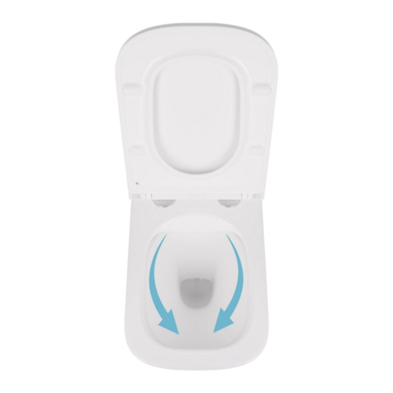 Унітаз підвісний Qtap Tern безобідковий з сідінням Soft-close QT1733052ERW