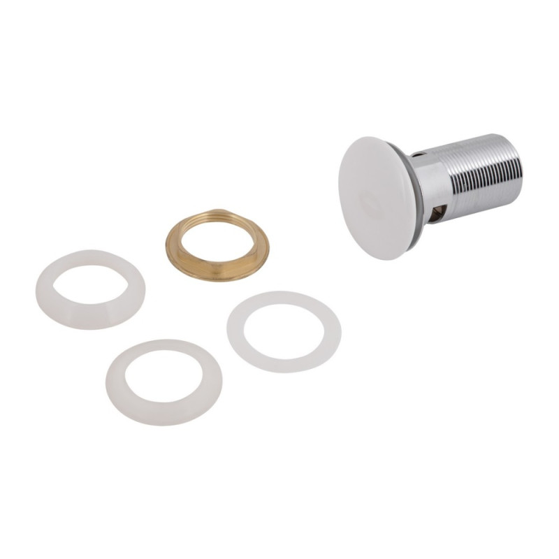 Донний клапан Pop-up для біде з переливом 70х70х110 mm White Qtap