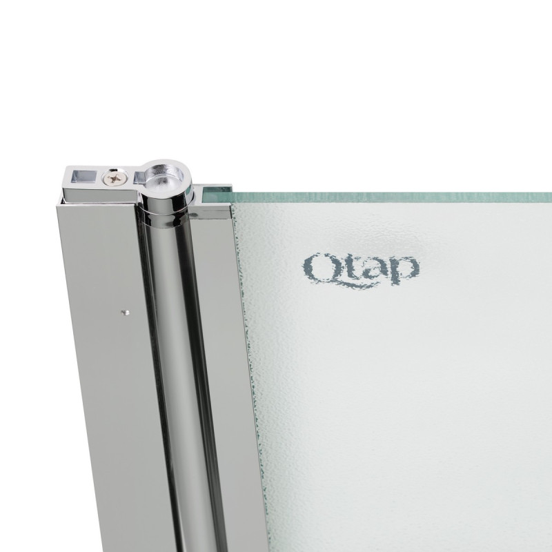 Штора на ванну Qtap Standard CRM407513APL стекло Pear 6 мм, 75х140 см, левая