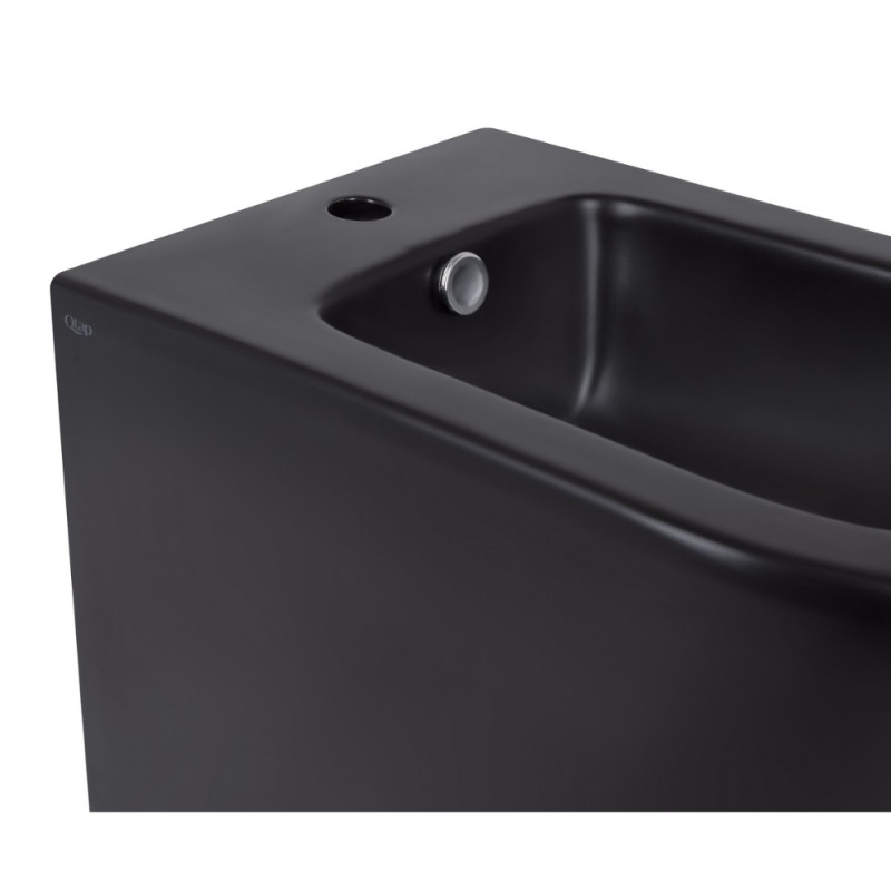 Биде напольное Qtap Scorpio 530x360x395 Matt black QT14441003CMB