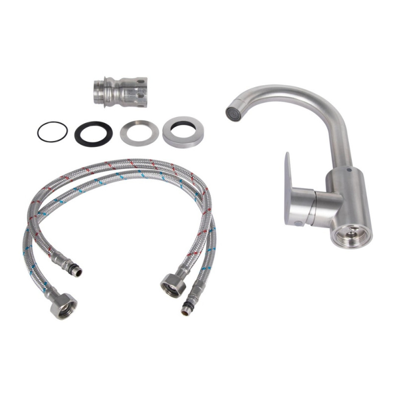 Смеситель для кухни Lidz Vida 015F2 (k35) LDVID015F2NKS43353 Nickel