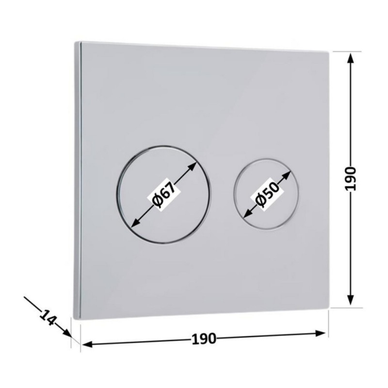 Панель змиву для унітаза Qtap Nest Uni QT0211P01V1009CRM