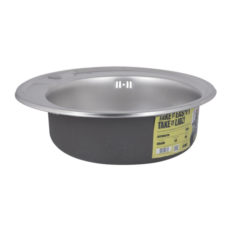 Кухонная мойка Lidz 510-D 0,8 мм Satin (LIDZ510DSAT)