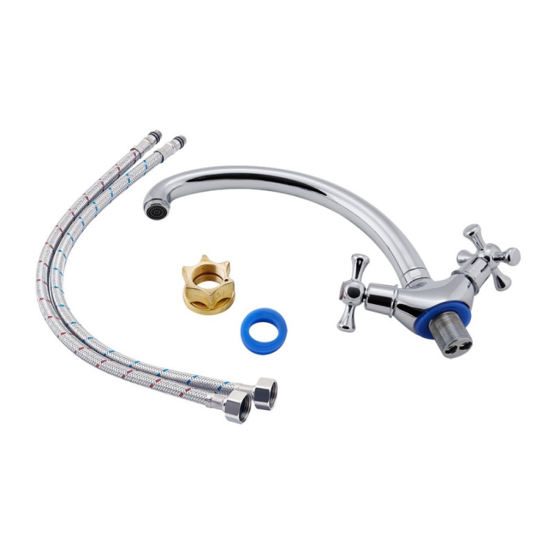 Змішувач для кухні Lidz Lamb 273F двохвентильний LDLAM273FCRM21890 Chrome