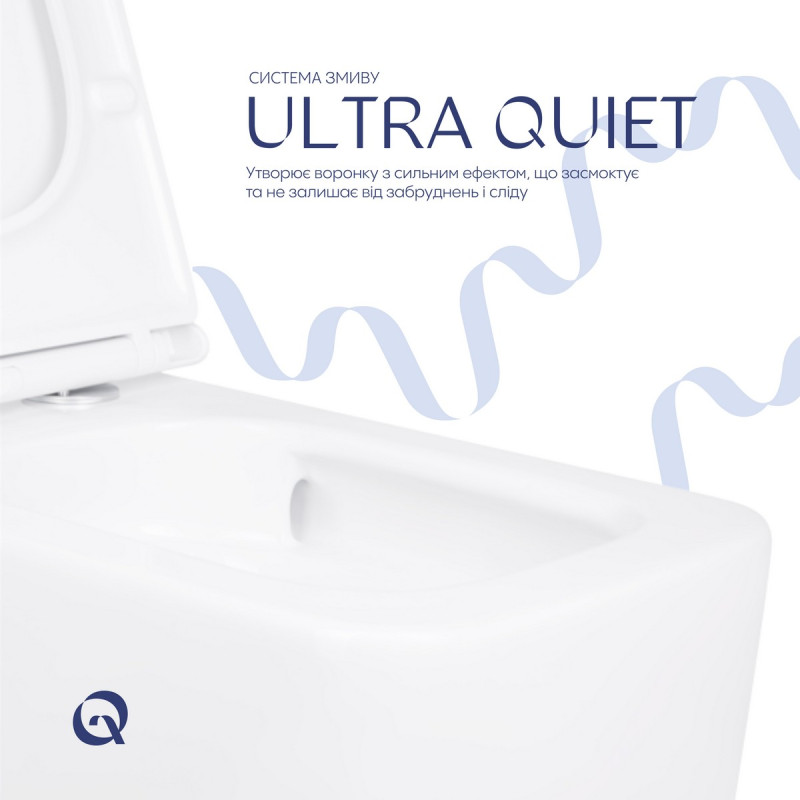 Унитаз подвесной Qtap Gemini безободковый с сиденьем Soft-close QT2533076EUQW
