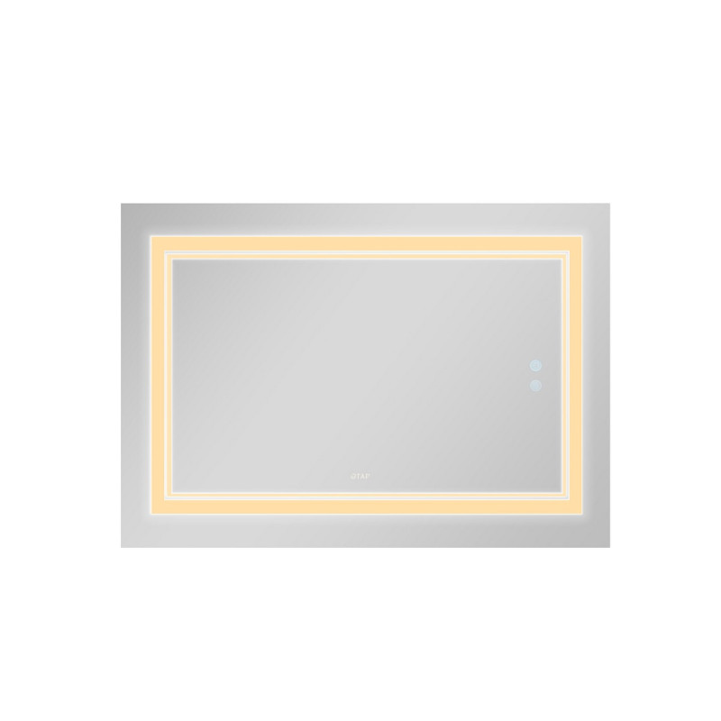 Дзеркало Qtap Cardinal 1200х800 з LED-підсвічуванням Touch, з антизапотіванням, з димером, рег. темп. кольору (3000-6500K) QT0478C12080