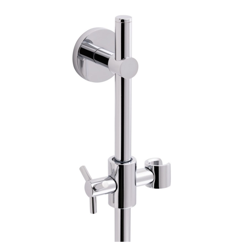 Стійка універсальна Qtap Sprha 700 мм округла з полицею QT003 Chrome