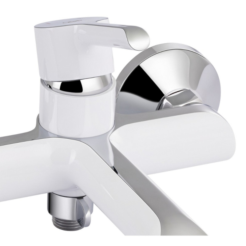 Змішувач для ванни Qtap Grand (з душовим гарнітуром) QTGRAWCR006 Chrome/White