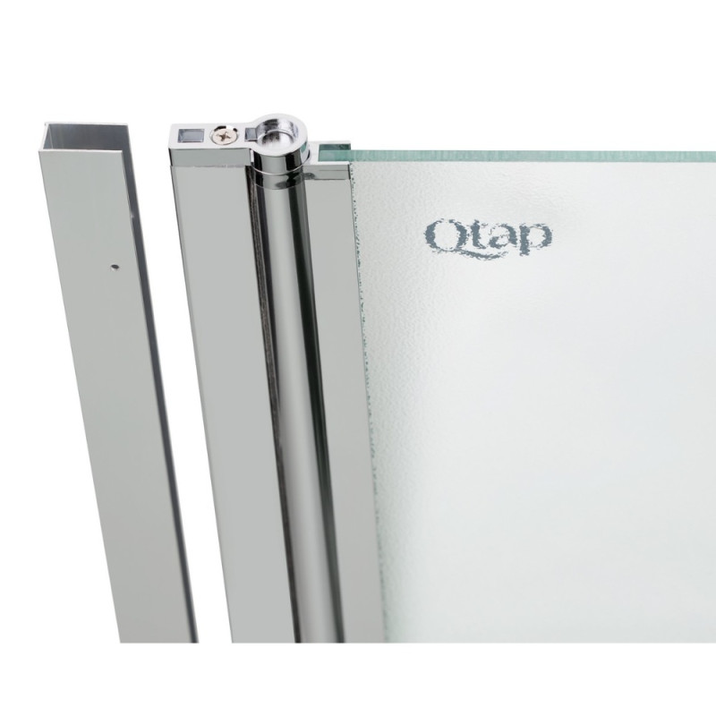 Штора на ванну Qtap Standard CRM407513APL скло Pear 6 мм, 75х140 см, ліва