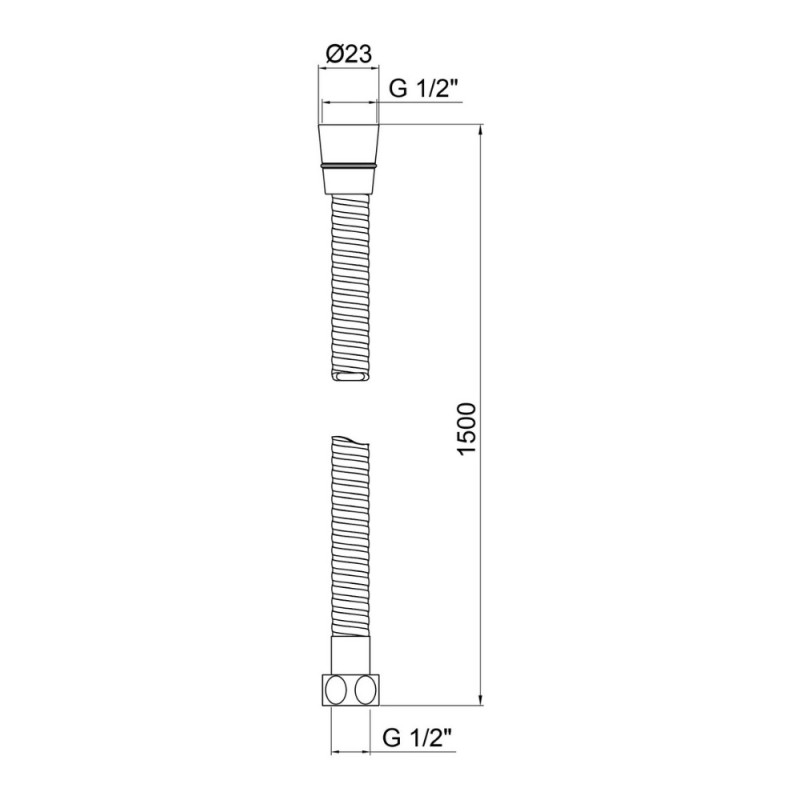 Шланг Lidz Niagara 03 1,5 м LDNIA03CRM35452 Chrome