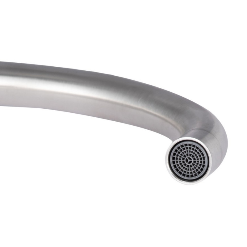 Змішувач для кухні Lidz Wind 013F двохвентильний LDWIN013FNKS43390 Nickel