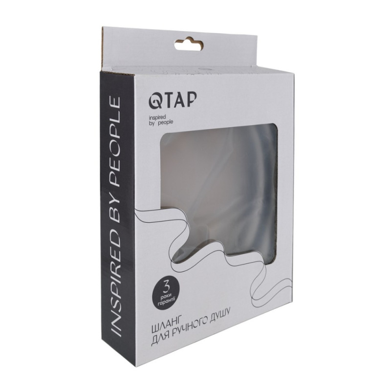 Шланг для ручного душа Qtap Hadice 1600 мм QTHADPVC160G Graphite