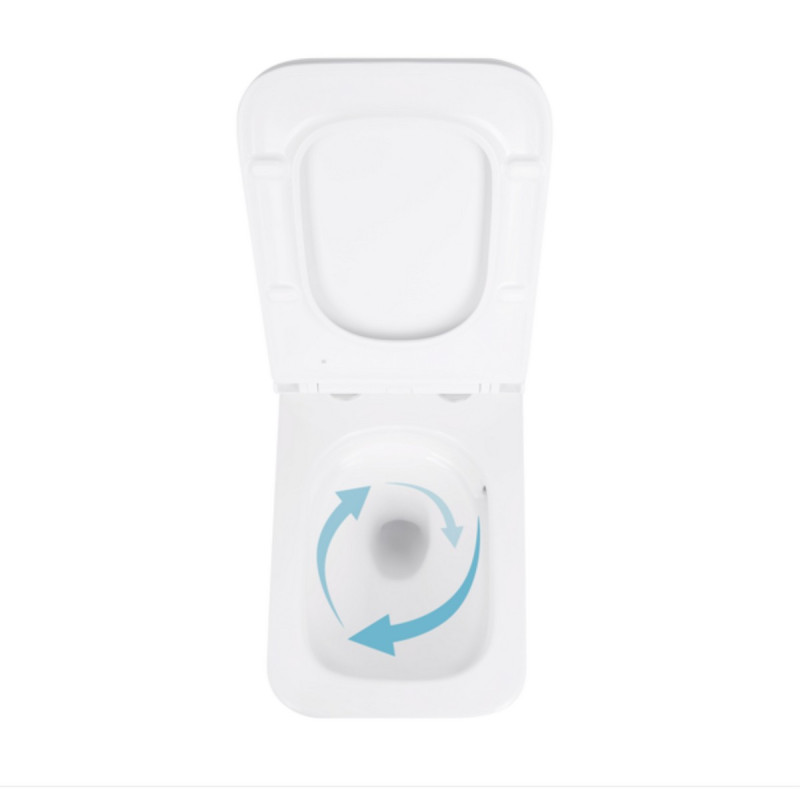 Унитаз подвесной Qtap Gemini безободковый с сиденьем Soft-close QT2533076EUQW