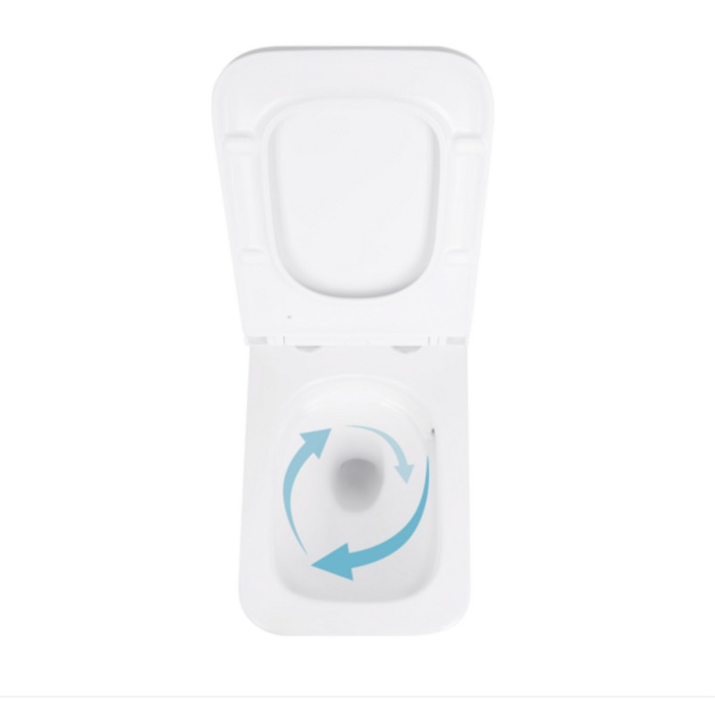 Унітаз підвісний Qtap Gemini безободковий з сидінням Soft-close QT2533076EUQW