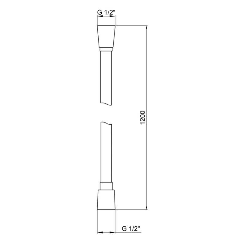 Шланг для ручного душа Qtap Hadice 1200 мм QTHADPVC120B Black Matt
