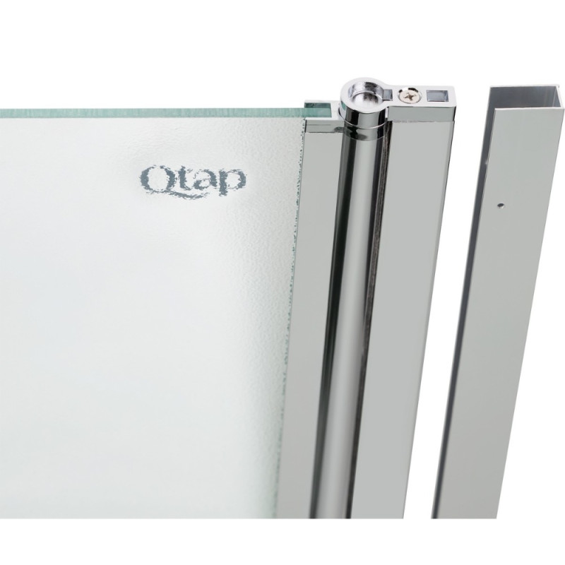 Штора на ванну Qtap Standard CRM407513APR скло Pear 6 мм, 75х140 см, права
