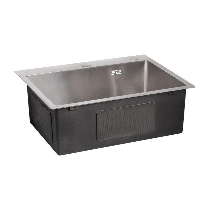 Мийка для кухні інтегрована Lidz Handmade H6050 (LDH6050BRU35371) Brushed Steel 3,0/1,0 мм