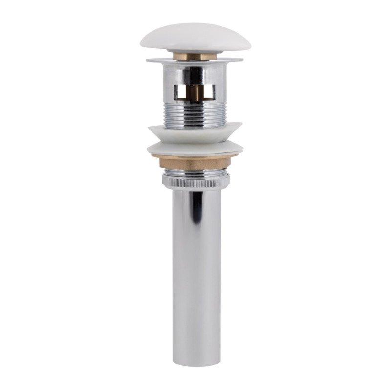 Донний клапан для раковини Qtap PU02O 225х70х70 White з переливом