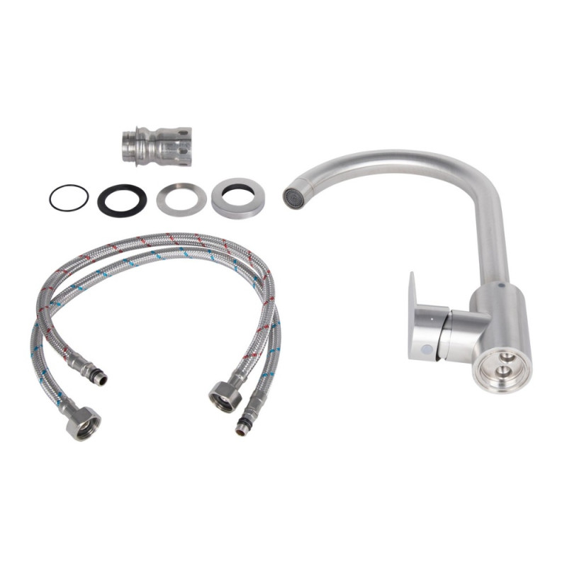 Смеситель для кухни Lidz Vida 015F (k35) LDVID015FNKS43355 Nickel