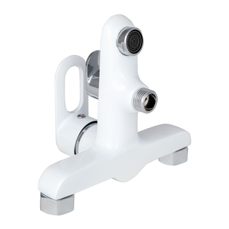 Смеситель для ванны Lidz Latwa 006 (c душевым гарнитуром) (k35) LDLAT006WHI45424 White