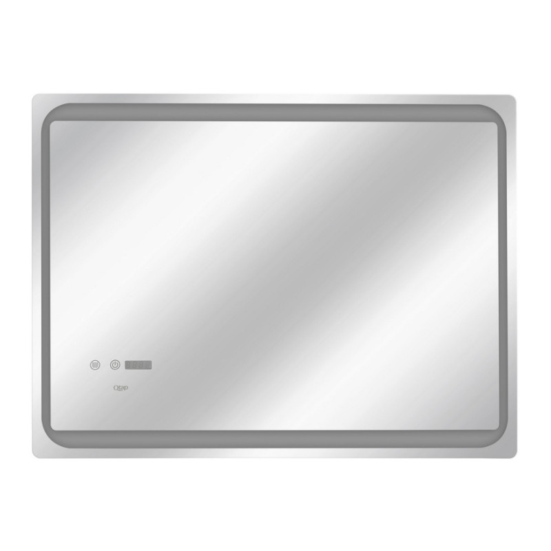 Дзеркало Qtap Mideya 800х600 з LED-підсвічуванням Touch, з антизапотіванням, з годинником, димером QT2078NCF8060W