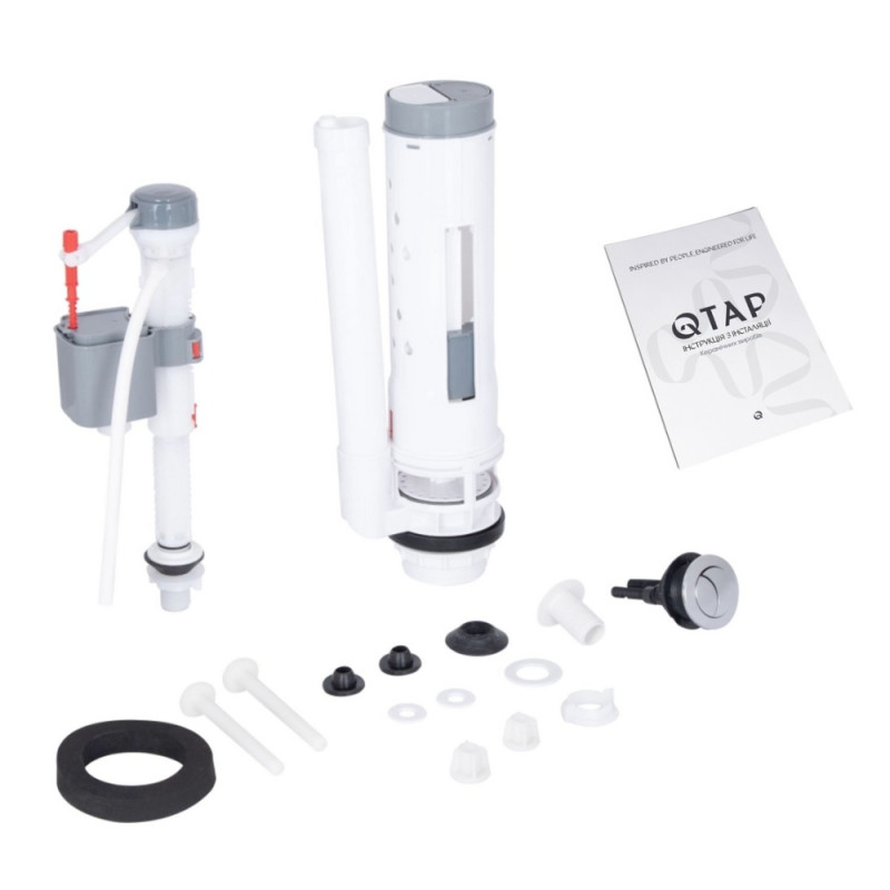 Унитаз-моноблок напольный Qtap Kolibri Ultra Quiet безободковый с сиденьем Soft-close WHITE QT10226380W