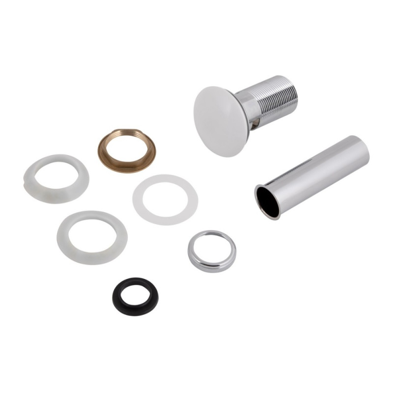 Донний клапан для раковини Qtap PU02O 225х70х70 White з переливом