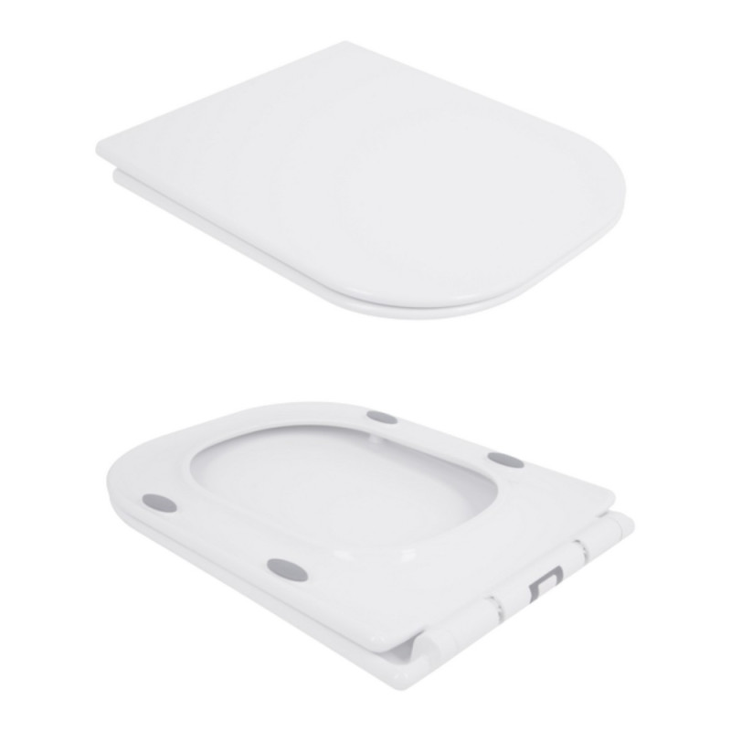 Унітаз-компакт Qtap Nando безобідковий з сидінням Soft-close QT12221222AW