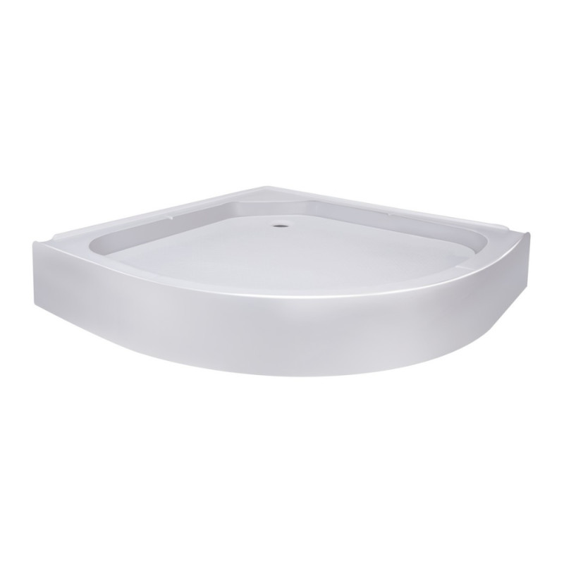 Lidz Душовий піддон KAPIELKA ST80x80x14 низький, напівкруглий, діаметр зливу 52 мм