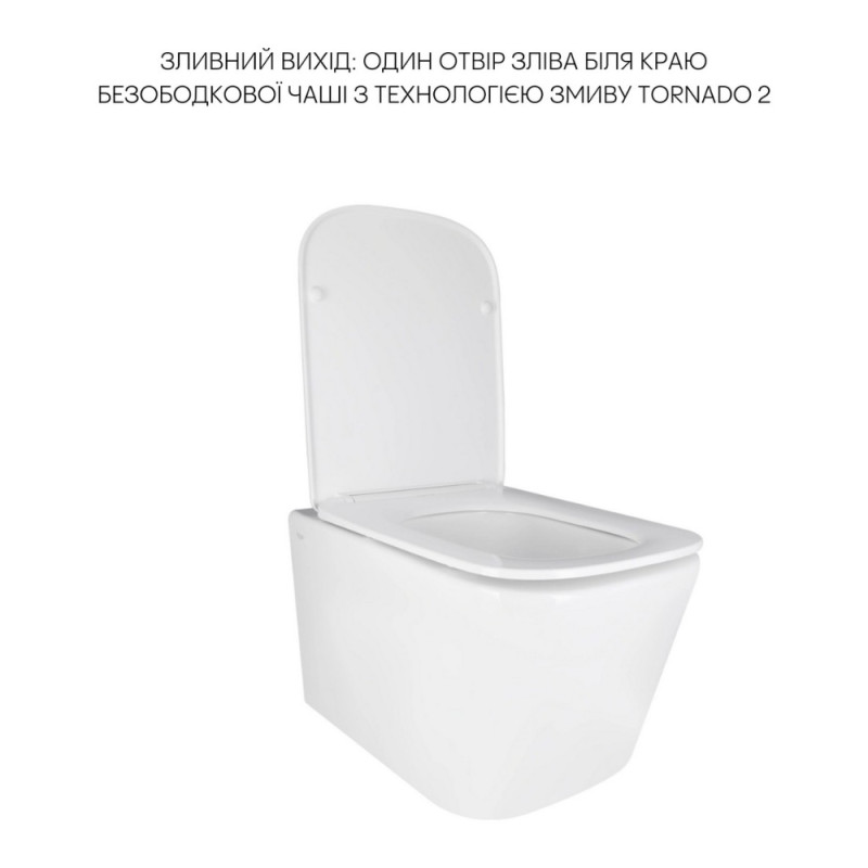 Готовое решение Qtap для ванной комнаты: подвесной унитаз Crow Ultra Quiet 490x360x290 + комплект инсталляции Nest 4 в 1 (квадратная клавиша Chrome)