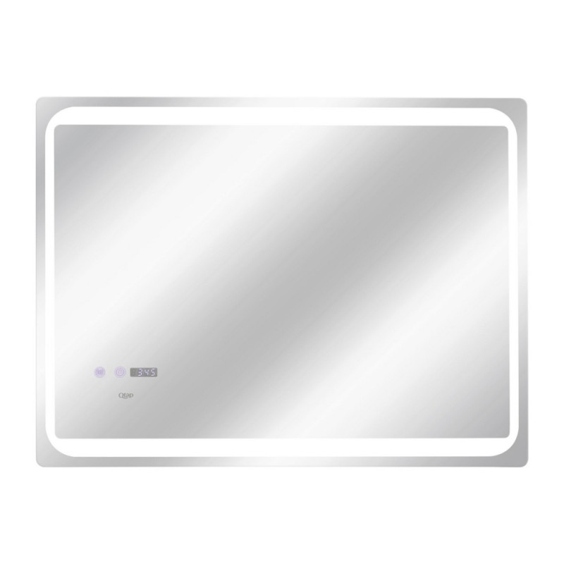 Дзеркало Qtap Mideya 800х600 з LED-підсвічуванням Touch, з антизапотіванням, з годинником, димером QT2078NCF8060W