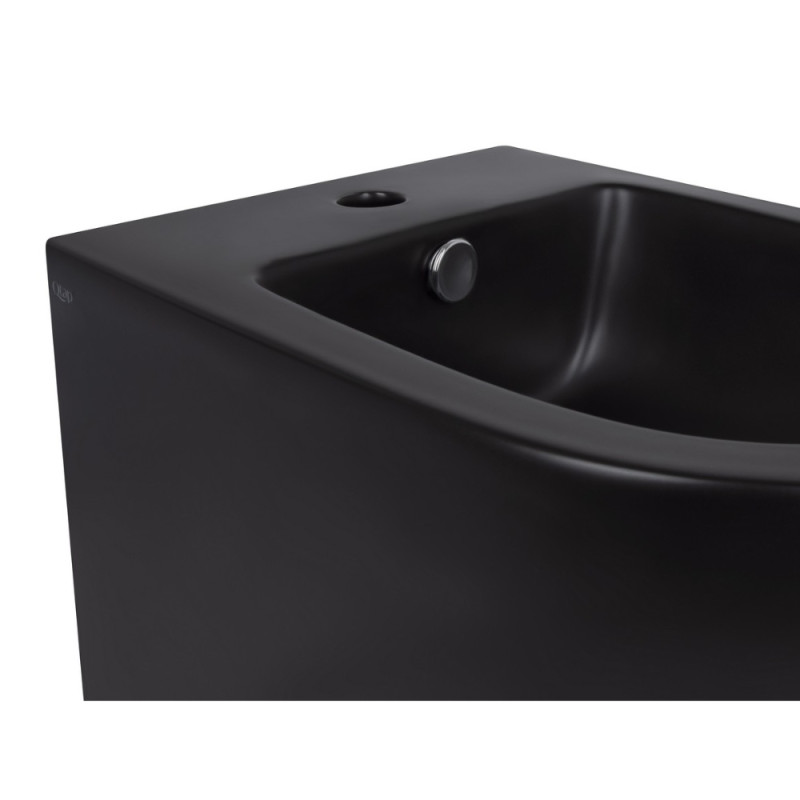 Биде подвесное Qtap Robin 495х370х325 Matt black QT1355046FMB