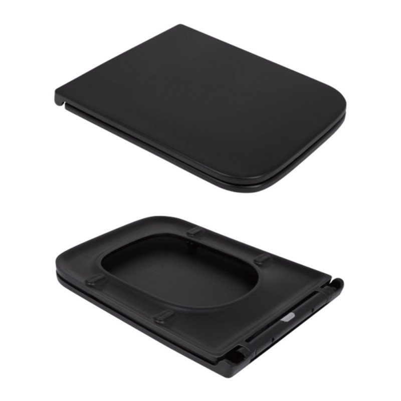 Унитаз подвесной Qtap Gemini безободковый с сиденьем Soft-close QT2533076EUQMB