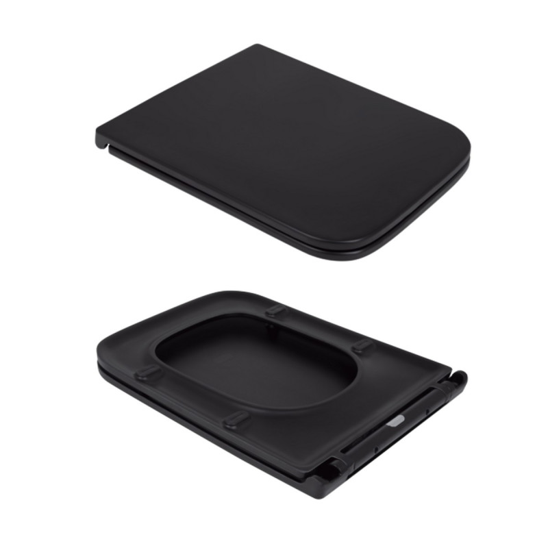 Унитаз подвесной Qtap Gemini безободковый с сиденьем Soft-close QT2533076EUQMB