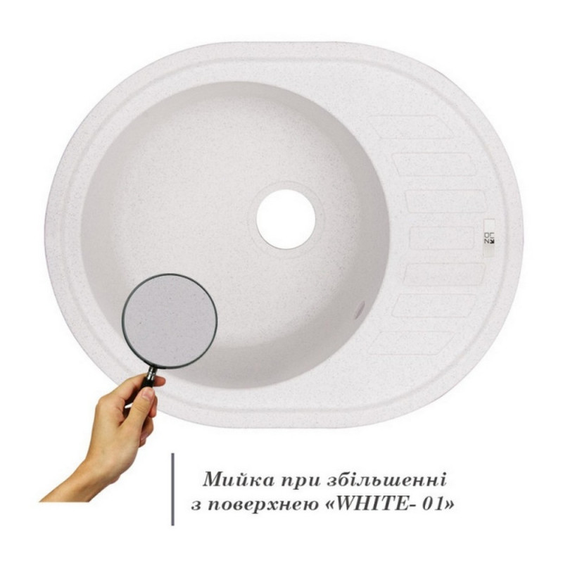 Кухонна мийка Lidz 620x500/200 WHI-01 (LIDZWHI01615500200)