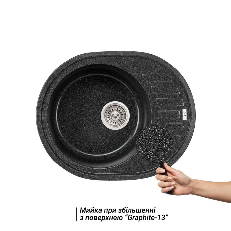 Кухонная мойка Lidz 620x500/200 GRF-13 (LIDZGRF13620500200)