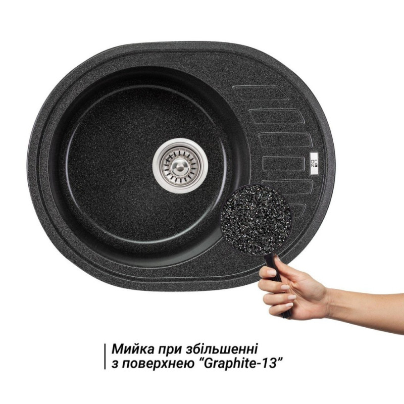 Кухонна мийка Lidz 620x500/200 GRF-13 (LIDZGRF13620500200)