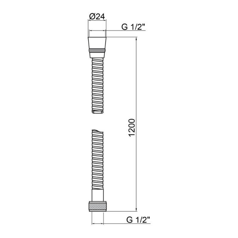 Шланг Lidz Niagara 07 1,2 м LDNIA07CRM35455 Chrome