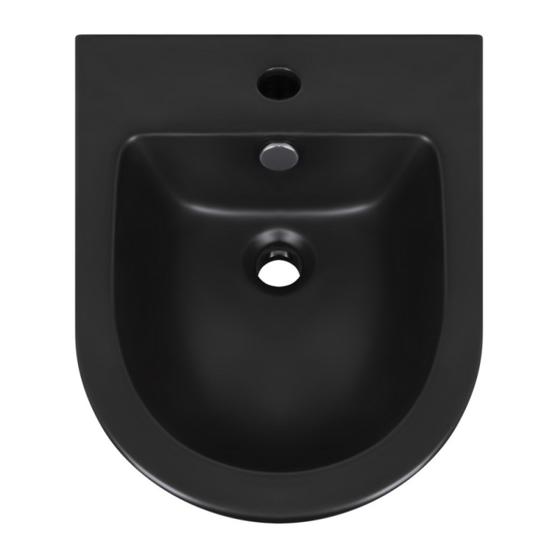 Биде подвесное Qtap Robin 495х370х325 Matt black QT1355046FMB