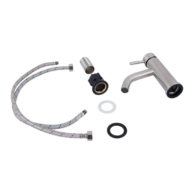 Змішувач для раковини Lidz Aria 0011F (k35) LDARI0011FNKS46091 Nickel